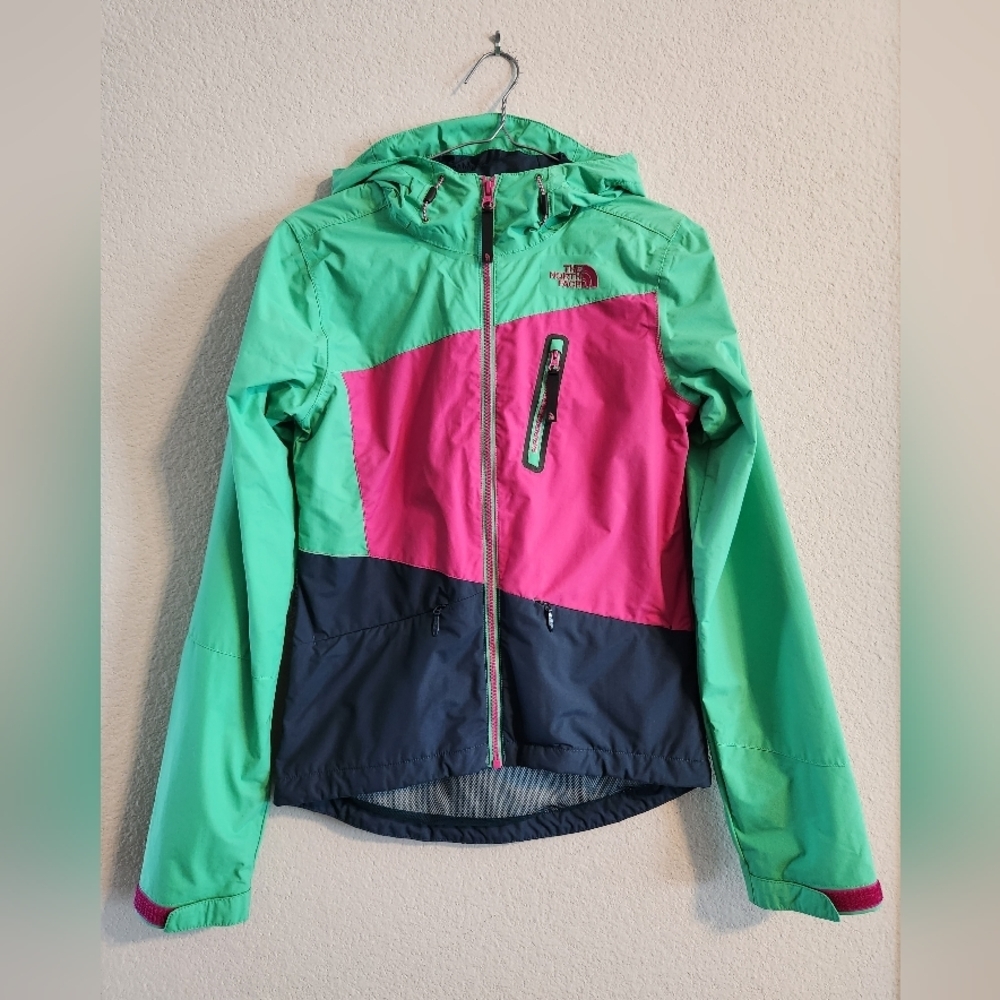 The North Face women’s multicolor hooded rain jacket size XS